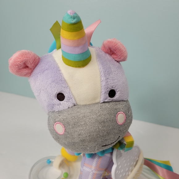 Skip Hop Bandana Buddies Unicorn Baby Activity Teething Toy Multi-Sensory Rattle - Picture 8 of 10